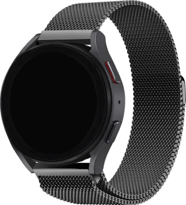 Produktbild von BALR 22mm Milaneseband (schwarz) - Kompatibel mit Samsung Galaxy Watch 46mm/3/Gear S3, Huawei GT 2/3/Pro, Amazfit GTR, Polar Grit/Vantage, Fossil Gen 5/6, OnePlus Watch, Xiaomi Watch/Mi - s Metallarmband mit Magnetverschluss