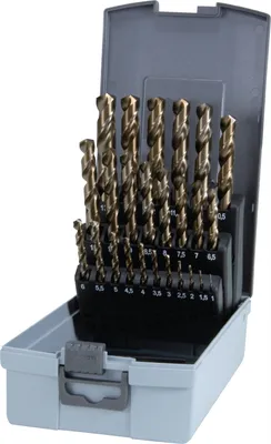 Produktbild von Ruko Spiralbohrersatz DIN338 Typ N Durchmesser 1-13mmx0,5mm HSS-G Co5 25tlg. Kunststoff-Kassette - 215215RO
