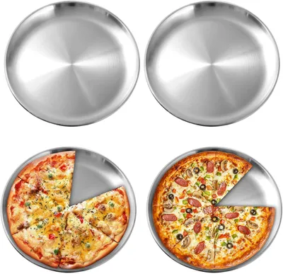 Obrázek produktu pro Nádobí do kempu, nerezové, 4 kusy, průměr 30 cm, lehké, vhodné na piknik