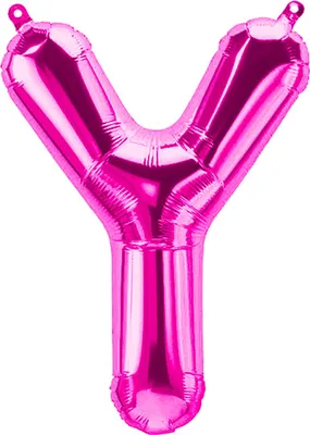 Produktbild von Folienballon Buchstabe Y, pink, ca. 40 cm, für Luftbefüllung