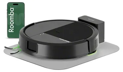 Produktbild von iRobot Roomba 115 Combo, Beutellos, Schwarz, Rund, Ladend, Gyroskop, Lithium-Ion (Li-Ion)
