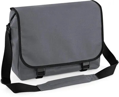 Image de BagBase BG21 | Sac à bandoulière Messenger Bag | 38 x 30 x 12 cm - Couleur : Graphite Grey - Taille : 38 x 30 x 12 cm