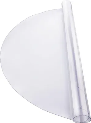 Image de Protecteur de table en PVC Protecteur de bureau rond en plastique transparent de 48 pouces, épaisseur 2,0 mm