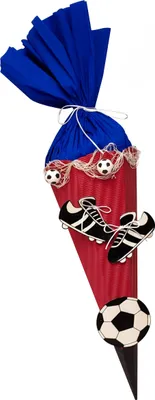 Produktbild von Schultüte Bastelset Fußball rot-blau
