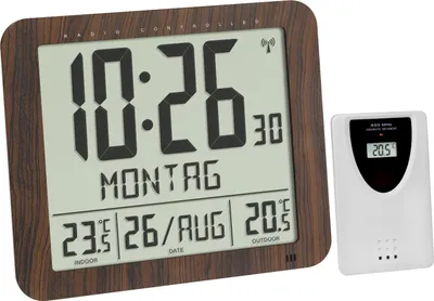 Produktbild von TFA 60.4518.08 Funk Wanduhr 24.8 cm x 2.5 20.6 Holz