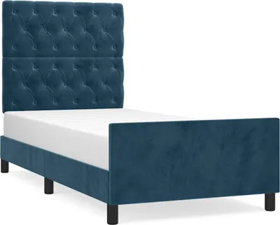 Obrázek produktu pro vidaXL Rám postele bez matrace tmavě modrý 80x200 cm sametový