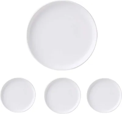 Obrázok produktu pre Taniere na koláče 15 cm, sada 4 ks, keramika, biela, matná, na raňajky