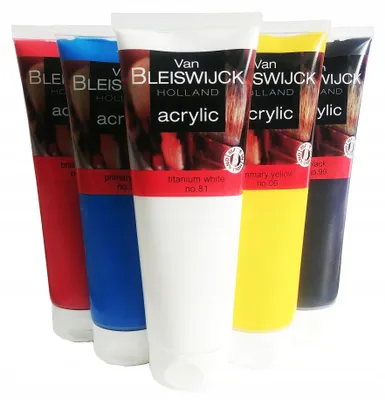 Produktbild von Van Bleiswijck Acrylfarben Set 250 ml 5 Farben