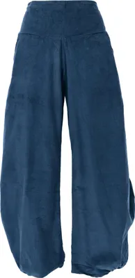 Produktbild von Weite Boho Cord Pluderhose, Feincord Boho Hose, Cordhose - Nachtblau, Damen, Baumwolle, Größe: L