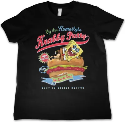 Produktbild von Homestyle Krabby Patty Kids T-Shirt - 8Years-M  - Black
