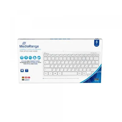 Produktbild von MediaRange MROS113, Mini, Kabelgebunden, USB, QWERTZ, Weiß