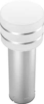 Produktbild von Philips Hue White Tuar Outdoor Sockelleuchte silber, Intelligente Sockel-/Pfostenbeleuchtung, Bluetooth/Zigbee, Edelstahl, LED, Aluminium, E27