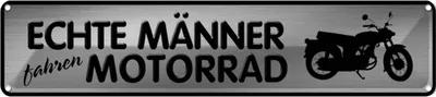 Produktbild von vianmo Blechschild 10x46 cm Männer fahren Motorrad Frauen Spruch Zitat