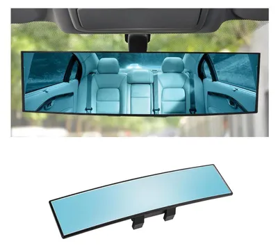 Produktbild von Auto Rückspiegel Weitwinkel Flachspiegel Blendschutz Universeller Innenspiegel Blau