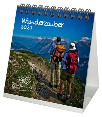 Produktbild von Wanderzauber Tischkalender 10x10cm für 2027 Berge und wandern - Seelenzauber