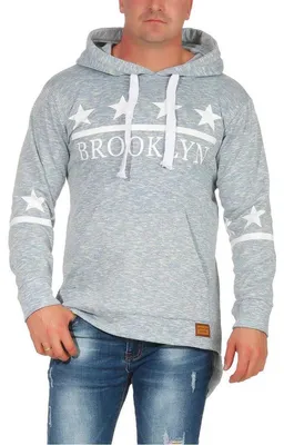 Produktbild von Herren Hoodie Sweatjacke Kapuzenpullover Sweatshirt; Blau S