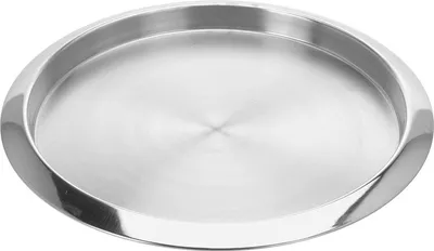 Produktbild von Excellent Houseware Servierplatte, Edelstahl, 35 x 2,5 cm, silber