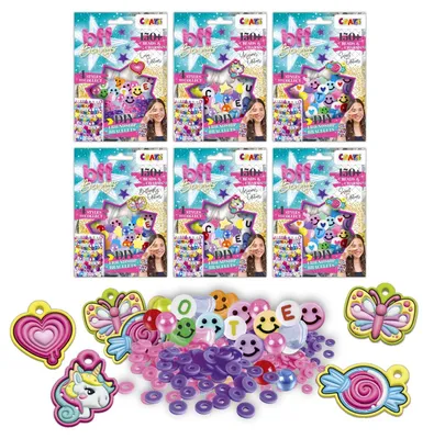 Immagine prodotto di CRAZE BFF, confezione da 6 braccialetti - Set di braccialetti per amiche, braccialetti fai-da-te con perline