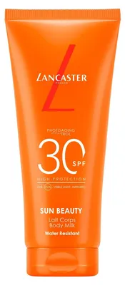 Obrázek produktu pro Lancaster Sun Beauty Body Milk SPF 30, Opalovací mléko, Tělo, Tuba, Hydratující, Ochana, Oprava, Univerzální pleť, 100 ml