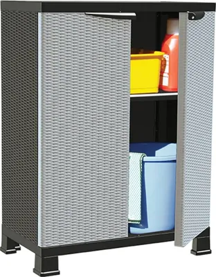 Produktbild von plastová skriňa vidaXL 68x39x92 cm Ratanový dizajn