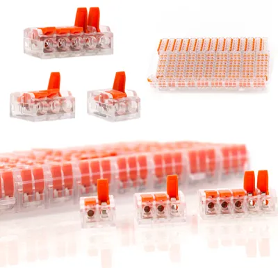 Image de Rosfix Kit de Connecteurs Rapides, 75 Pièces – 0,14 – 4 mm², 250 V, 32 A, Coffret Plastique | Pour Applications Électriques, Automobiles, de Bricolage
