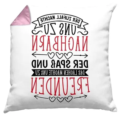 Produktbild von Kissen für Nachbarn mit Füllung 40x40 Geschenk für den besten Nachbarn