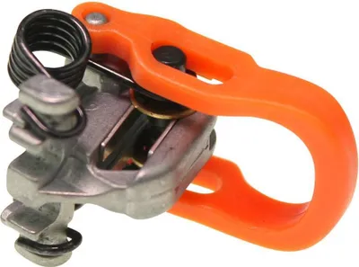 A close-up studio shot of a Black&Decker blade clamp connector.