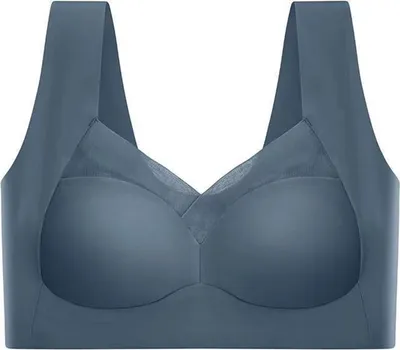 Produktbild von Bügelloser Push-Up-BH, Übergröße, natürlicher Lift, nahtlose elastische Träger, drahtlos, dünn, volle Abdeckung, Stütz-BH, Sport-BH für den Alltag