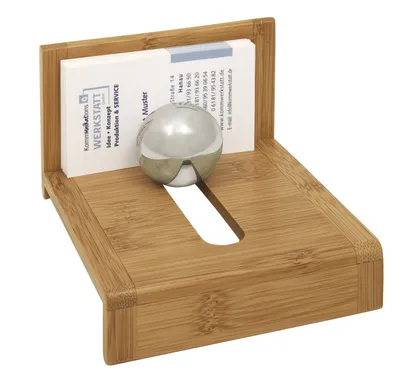 Image de WEDO Visitenkartenhalter mit Stahlkugel Bambus