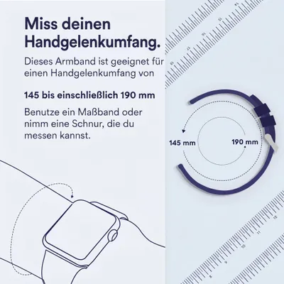 Produktbild von imoshion Silikon Sportarmband für Samsung Galaxy Watch 7 (40/44mm) - Dunkelblau