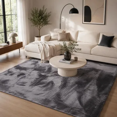 Produktbild von Luxus Super Soft Fellteppich Pearl Anthrazit, Größe:160x230 cm