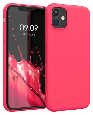 Produktbild von kwmobile Hülle für Apple iPhone 11 TPU Case - Handyhülle unterstützt kabelloses Laden, flexible Schutzhülle, gummiertes Cover in Awesome Pink