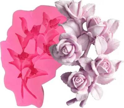 Produktbild von Rose Blume Silikonform DIY 3D Fondant Form Cupcake Kuchen Dekorieren Werkzeuge Kuchen Kekse Polymer Ton Backformen Seife Gips Harz Ton Formen Schokolade Blütenpaste Form Küche n