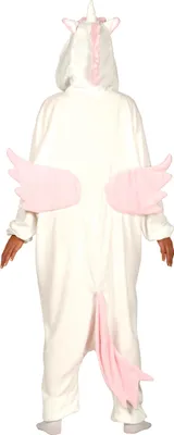 Image de Licornes Kigurumi Carnaval Pyjama Ailes Douces Géant Capuche Reine des Contes Costume Une Pièce Fermeture Génial Mystique Fantaisie Realm, Taille : 42 - 44 (L) Couleur : Blanc