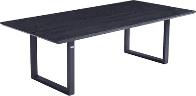 Image de HOME DELUXE Table à manger rectangulaire AVENCIA avec pied en U - 240 x 120 cm - Dark Oak|Table de cuisine, salle à manger, table de salle à manger