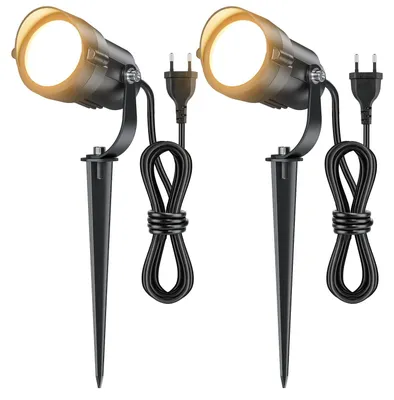 Produktbild von LED-Gartenstrahler Gartenlampe - 12 W - 1320 lm - Warmweiß 2700 K - 2er Set