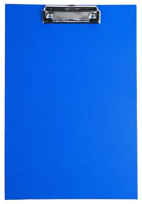 Produktbild von D.rect Klemmbrett A5 mit starkem Clip stabil blau
