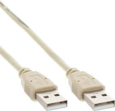 Image de InLine® 34350H Câble USB 2.0, A à A, beige, 5m