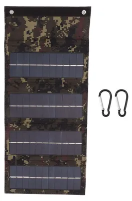 Immagine prodotto di Borsa di ricarica con pannello solare quadruplo da 40 W, pieghevole, caricabatterie monocristallino per campeggio, escursioni e attività all'aperto