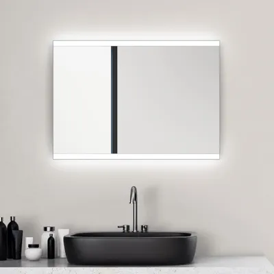 Produktbild von LED Badspiegel 50×70 cm, Aluminiumrahmen, Lichtfarbe neutralweiß, IP24
