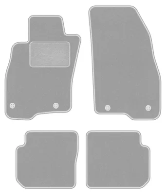 Productafbeelding van Velours automatten voor Fiat Punto 12' 2012-2018 (hatchback) – 4-delig, grijs, op maat – Wielganizator OSLO