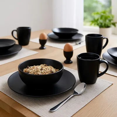 Produktbild von Tafelservice für 4 Personen Schwarz