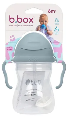 Zdjęcie produktu dla b.box Stylowy Bidon z Słomką 240 ml – Bezpieczne picie w modnym błękicie dla maluszka