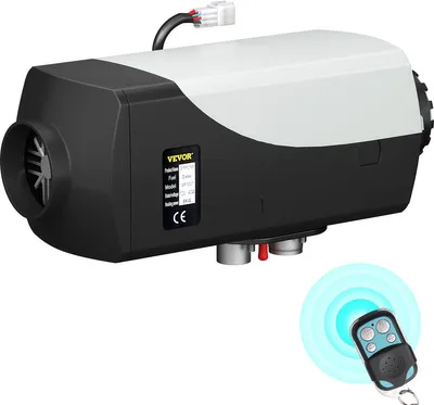 Produktbild von Diesel-Standheizung 8 kW, 12 V – Luftheizung mit 10-Liter-Tank und LCD-Display – Schwarz und Weiß