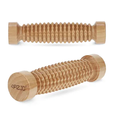 Produktbild von 4FIZJO Holz-Massage-Roller – Fuß- und Handmassage, Entspannung und Durchblutung