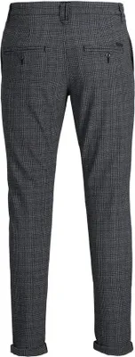 Produktbild von Jack & Jones 12176524, Chino, Erwachsener, Schwarz, Grau, Elasthan, Polyester, Viskose, Nicht bleichen, Nicht im Wäschetrockner trocknen