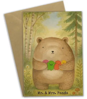 Produktbild von Mr. & Mrs. Panda babykarte Bär Gefühl Design - Weiß - Geschenk, vatertagskarte, Verrückt, osterkarte, Grußkarten, Durchgedreht, weihnachtskarten, osterkarten, Teddy