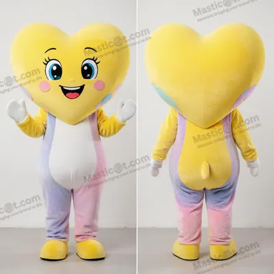 Produktbild von Knallgelbe MASTICOT Herzballon-Maskottchen