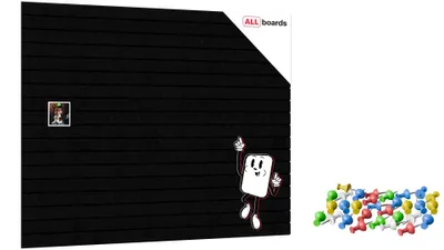 Produktbild von Filz-Wandpaneele 120x90 cm schwarz