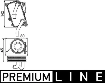 Produktbild von MAHLE CLC 24 000P Ölkühler Motoröl passend für MERCEDES-BENZ E-Klasse Limousine (W211) C-Klasse Limousine (W203) E-Klasse T-modell (S211) VITO Bus